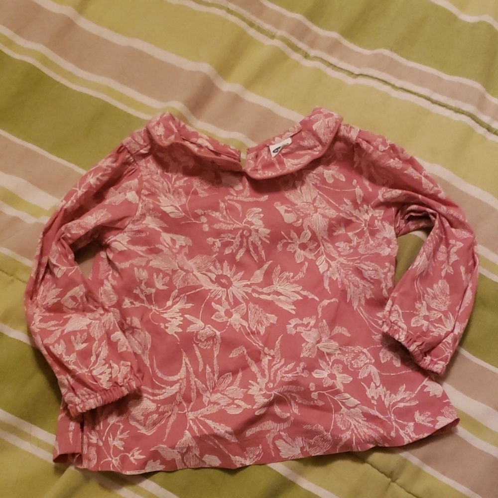 Collard little girls top